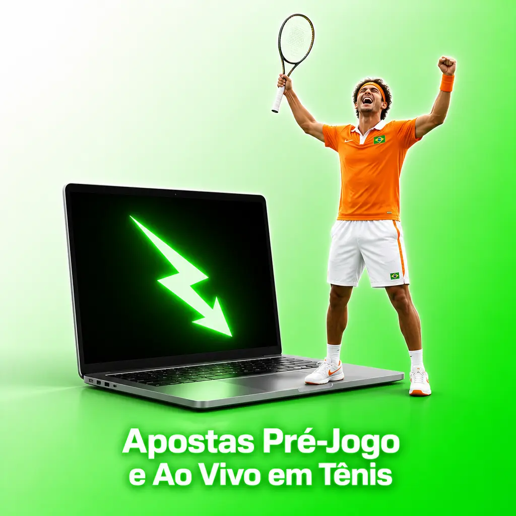 Apostas pré-jogo e ao vivo em tênis na Playbet, com odds atualizadas e estatísticas em tempo real da partida.