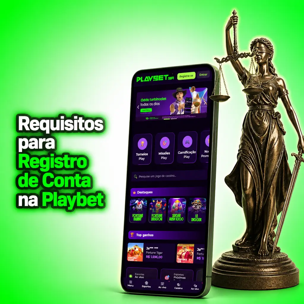 Requisitos para registro de conta na Playbet: idade mínima, CPF único, residência no Brasil e documento válido