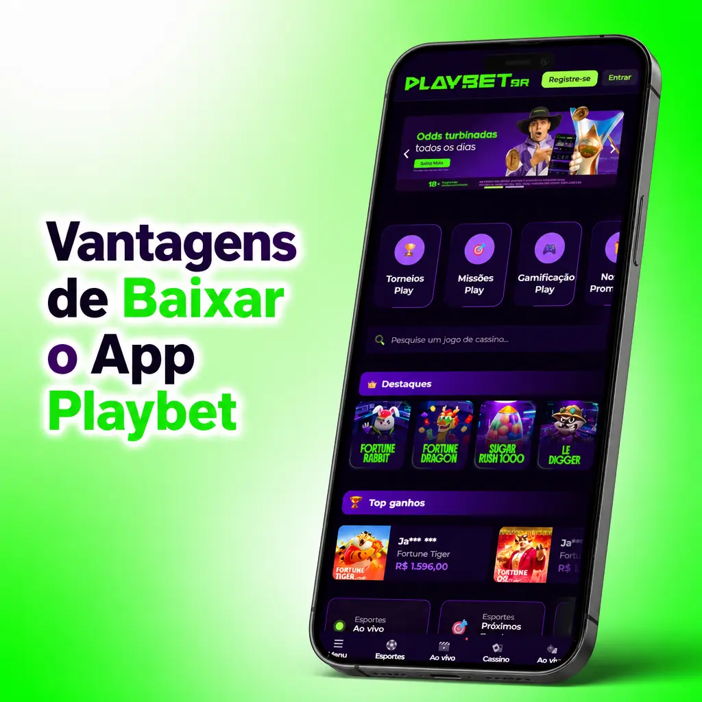 App Playbet: apostas e cassino mais rápidos, notificações push, login por biometria e menor consumo de dados